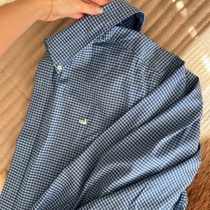 Men’s Blue Check Southern Marsh Long Sleeve Button Down